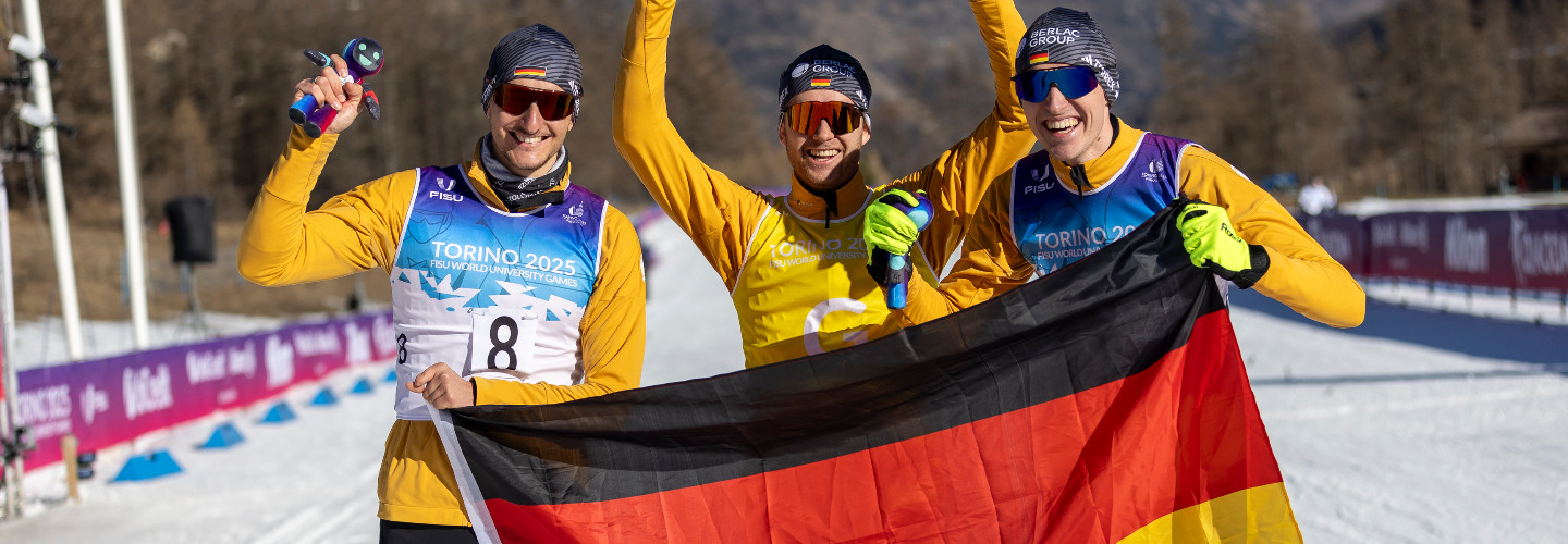 Vier Medaillen für Team StuDi bei FISU Games in Turin - Maier / Kolb / Volkert