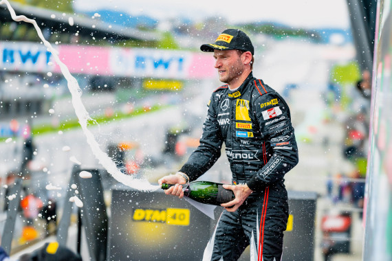 Bereits zum siebten Mal feierte Maro Engel in diesem Jahr auf dem DTM-Podium