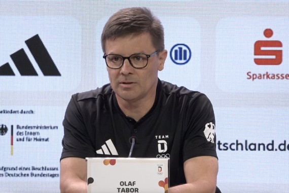 Im Rahmen der Pressekonferenz zog der Chef de Mission Olaf Tabor ein sportliches Fazit zu den Olympischen Spielen 2024.