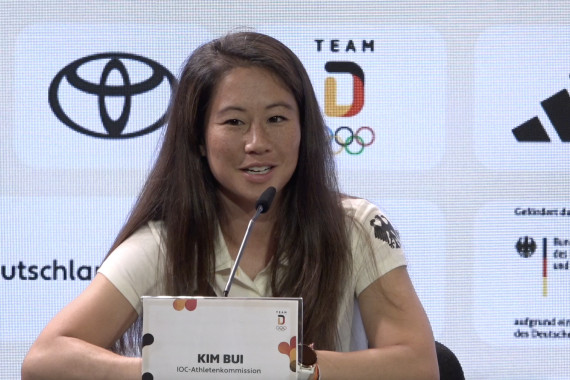 Im Rahmen der Pressekonferenz hat die ehemalige Turnerin Kim Bui über ihre Wahl in die IOC-Athletenkommission gesprochen.