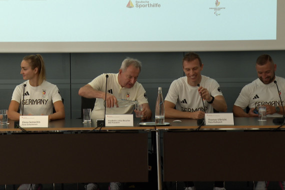 Footage aus der Pressekonferenz für die Nominierung von Team Deutschland Paralympics vor den Paralympischen Spielen in Paris 2024.