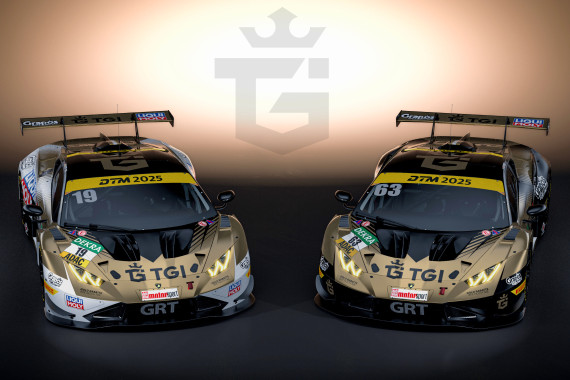 Das TGI Lamborghini Team by GRT startet mit zwei Fahrzeugen in der DTM 2025