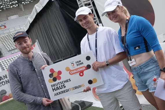 Schnittbilder aus der Fan Zone, wo besonders die Teamsportarten im Vordergrund standen.