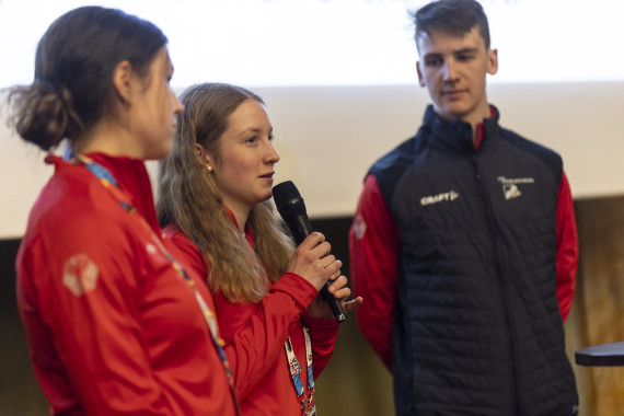 Empfang für Team StuDi in Turin - Johanna Recktenwald und Finn Hösch